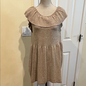Zara Tan Sweater Knit Mini Dress